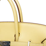 Product image 17 of 22: Birkin 25 Jaune Poussin Swift Palladium Plated T Stamp
