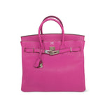 Product image 4 of 27: HAC 32 Fuchsia Chèvre de Coromandel Palladium Plated J Square Stamp