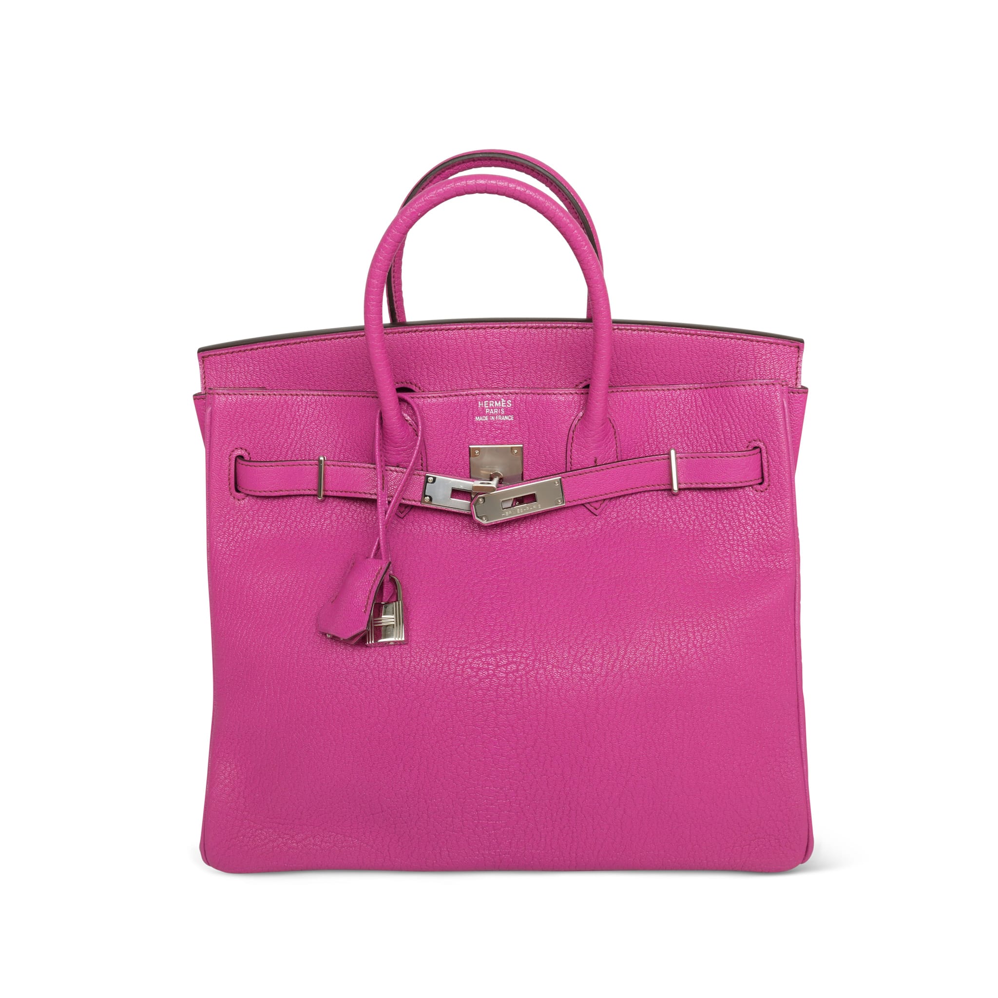 Product image 4 of 27: HAC 32 Fuchsia Chèvre de Coromandel Palladium Plated J Square Stamp