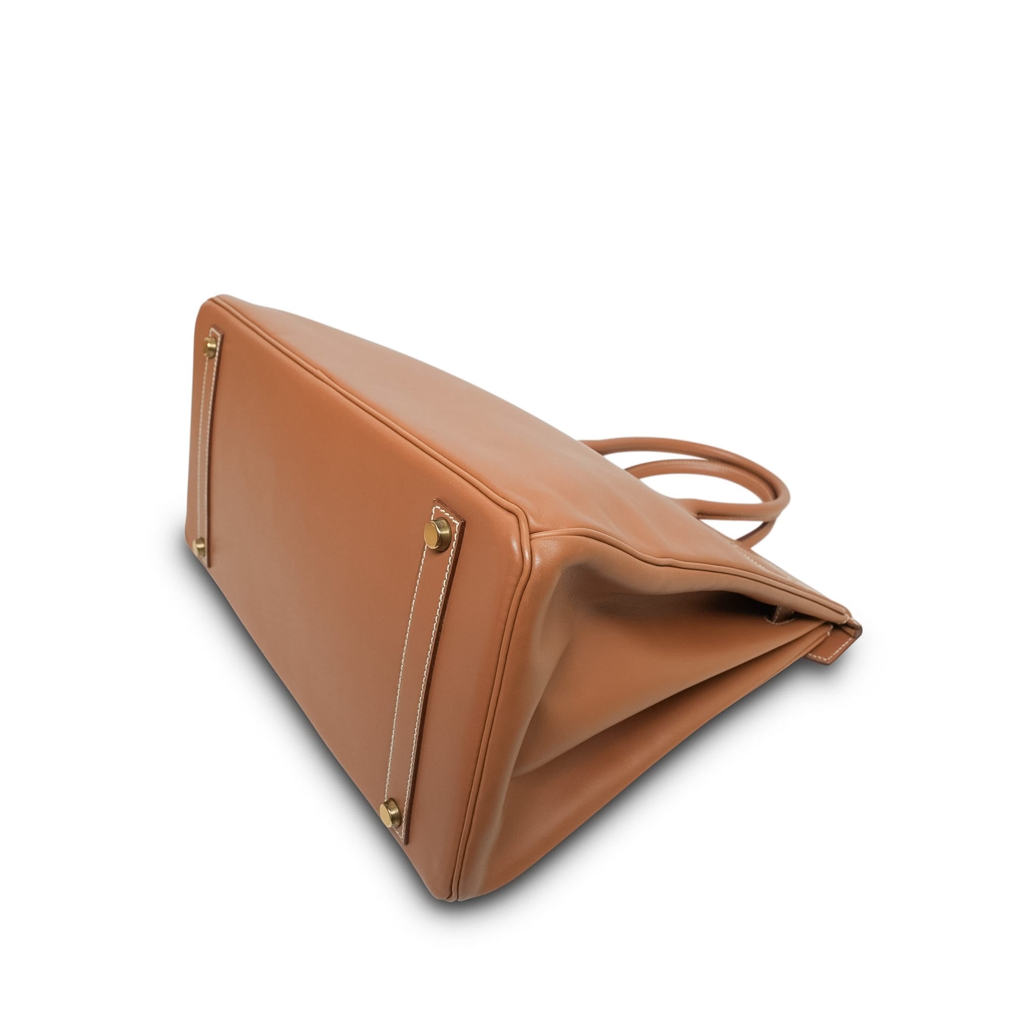 Birkin 35 Natural Veau Chamonix Gold Plated Y Circle Stamp