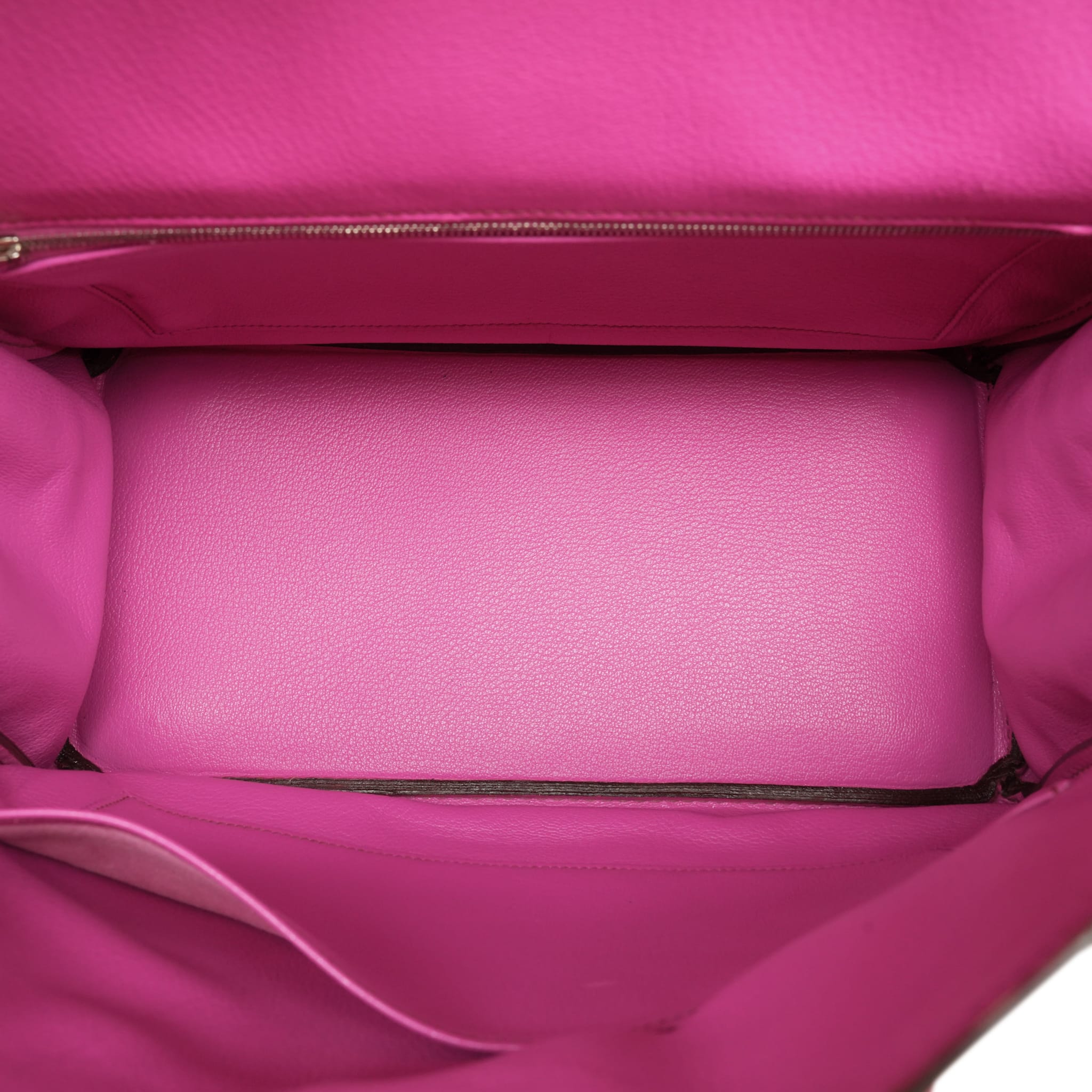 Product image 18 of 27: HAC 32 Fuchsia Chèvre de Coromandel Palladium Plated J Square Stamp