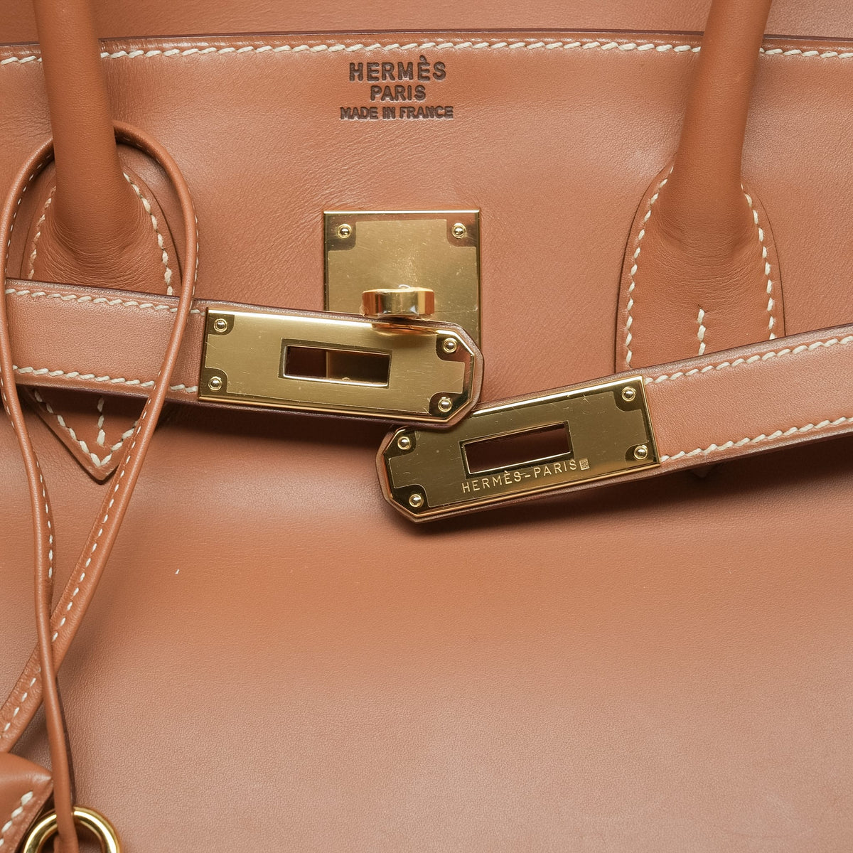 Birkin 35 Natural Veau Chamonix Gold Plated Y Circle Stamp