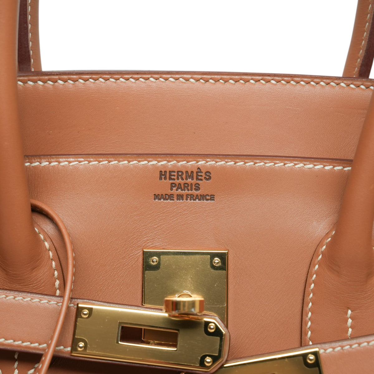 Birkin 35 Natural Veau Chamonix Gold Plated Y Circle Stamp