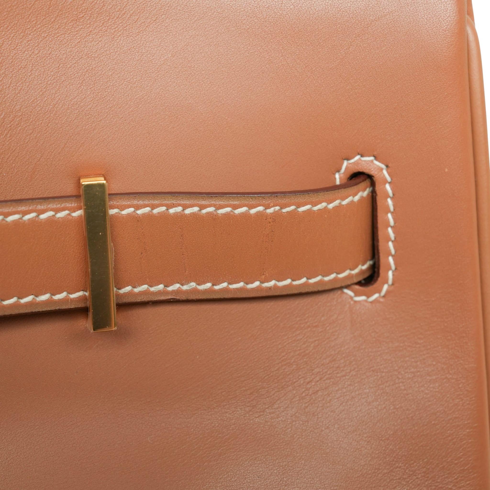 Birkin 35 Natural Veau Chamonix Gold Plated Y Circle Stamp