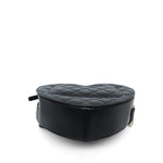 Product image 14 of 16: Black Lambskin Quilted Heart Bag Large Light Gold Hardware