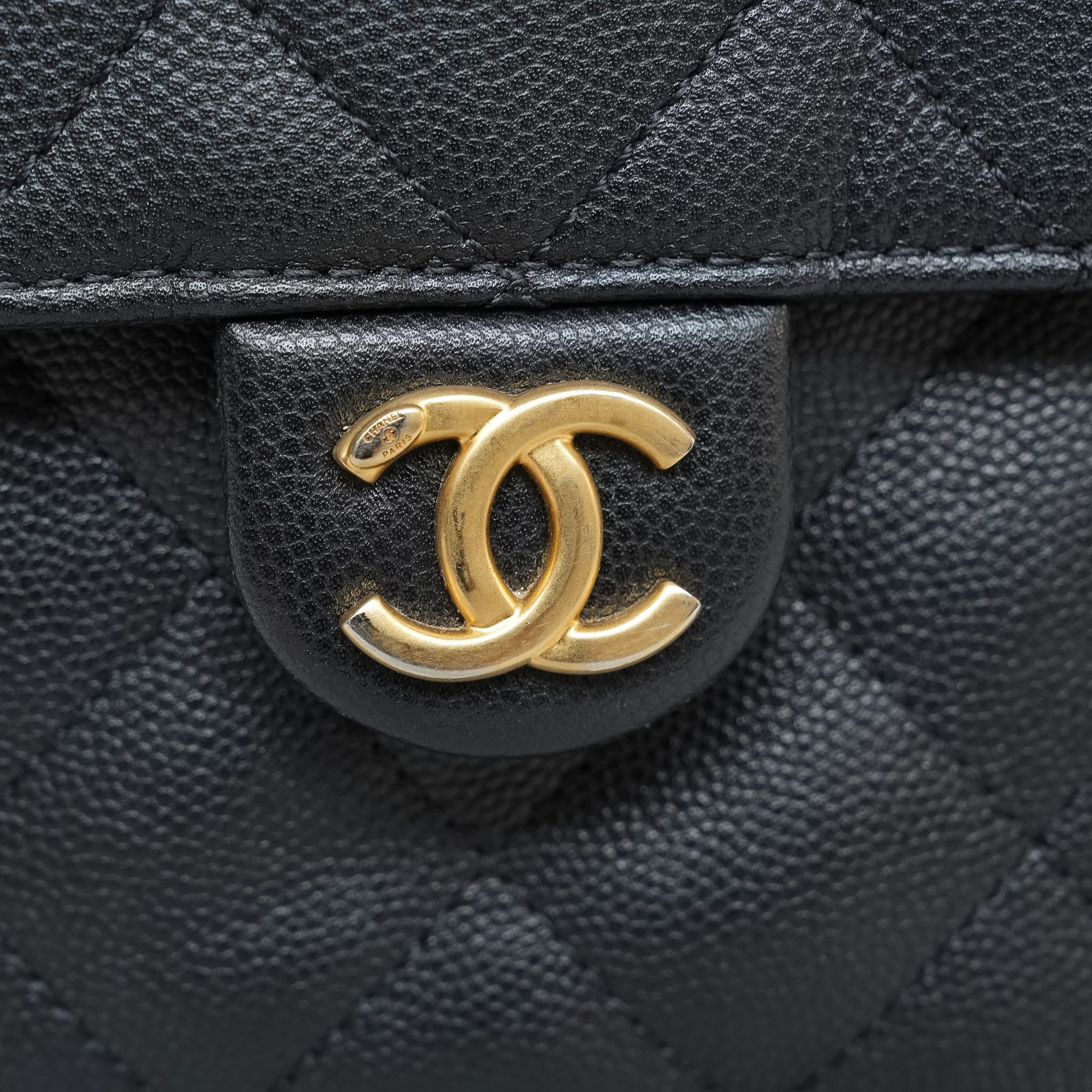 Product image 26 of 26: Black Caviar Quilted 25 Hobo Bag Medium Aged Gold Hardware