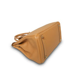 Product image 10 of 14: Birkin 30 Natural Sable Togo Gold Plated T Stamp