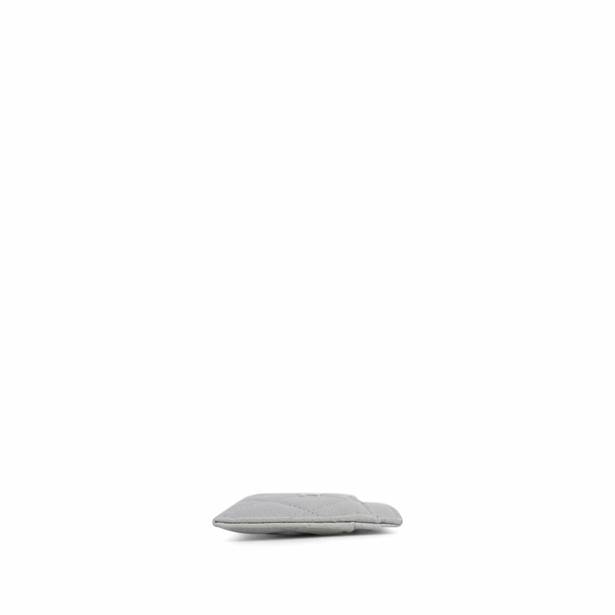 21A Grey Caviar Quilted Classic Card Holder LGHW