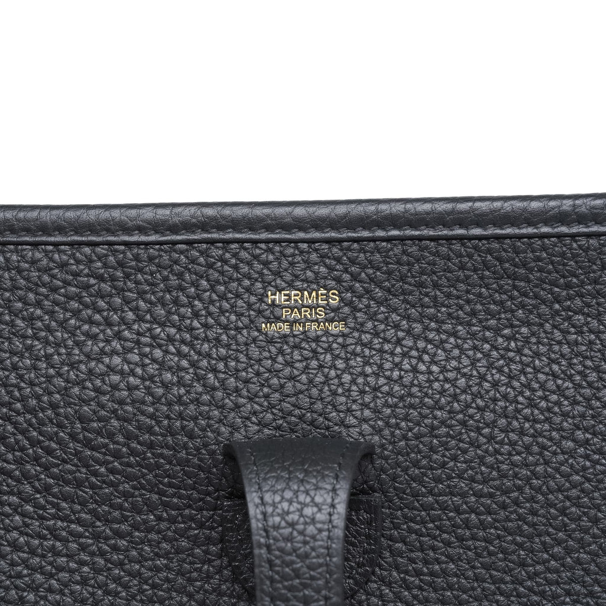 Evelyne Pocket 29 Black Clemence Gold Plated D Stamp