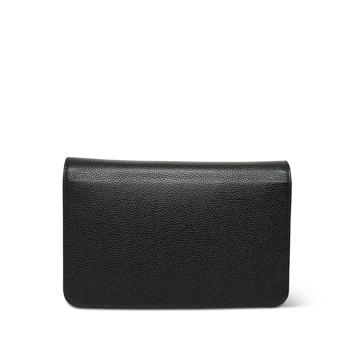 Black Caviar Timeless CC Wallet On Chain WOC Silver Hardware