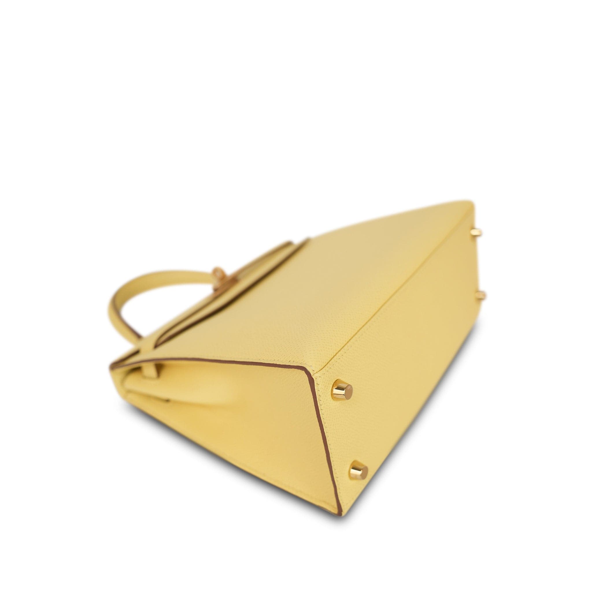 Kelly Sellier 25 Jaune Poussin Veau Epsom Gold Plated Z Stamp