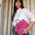 Product image 2 of 16: Birkin 25 Rose Mexico Togo Palladium Plated K Stamp