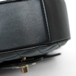 Product image 16 of 16: Black Lambskin Quilted Heart Bag Large Light Gold Hardware
