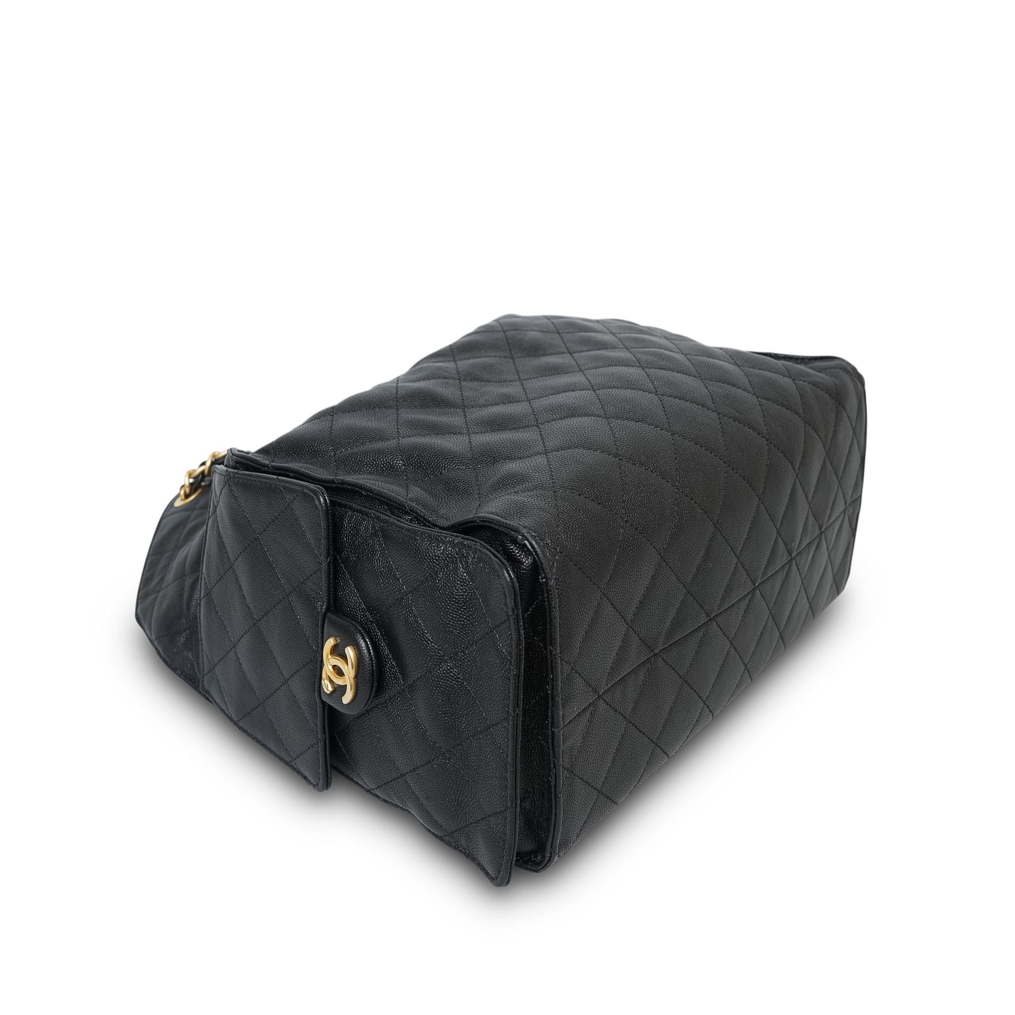 Product image 9 of 26: Black Caviar Quilted 25 Hobo Bag Medium Aged Gold Hardware