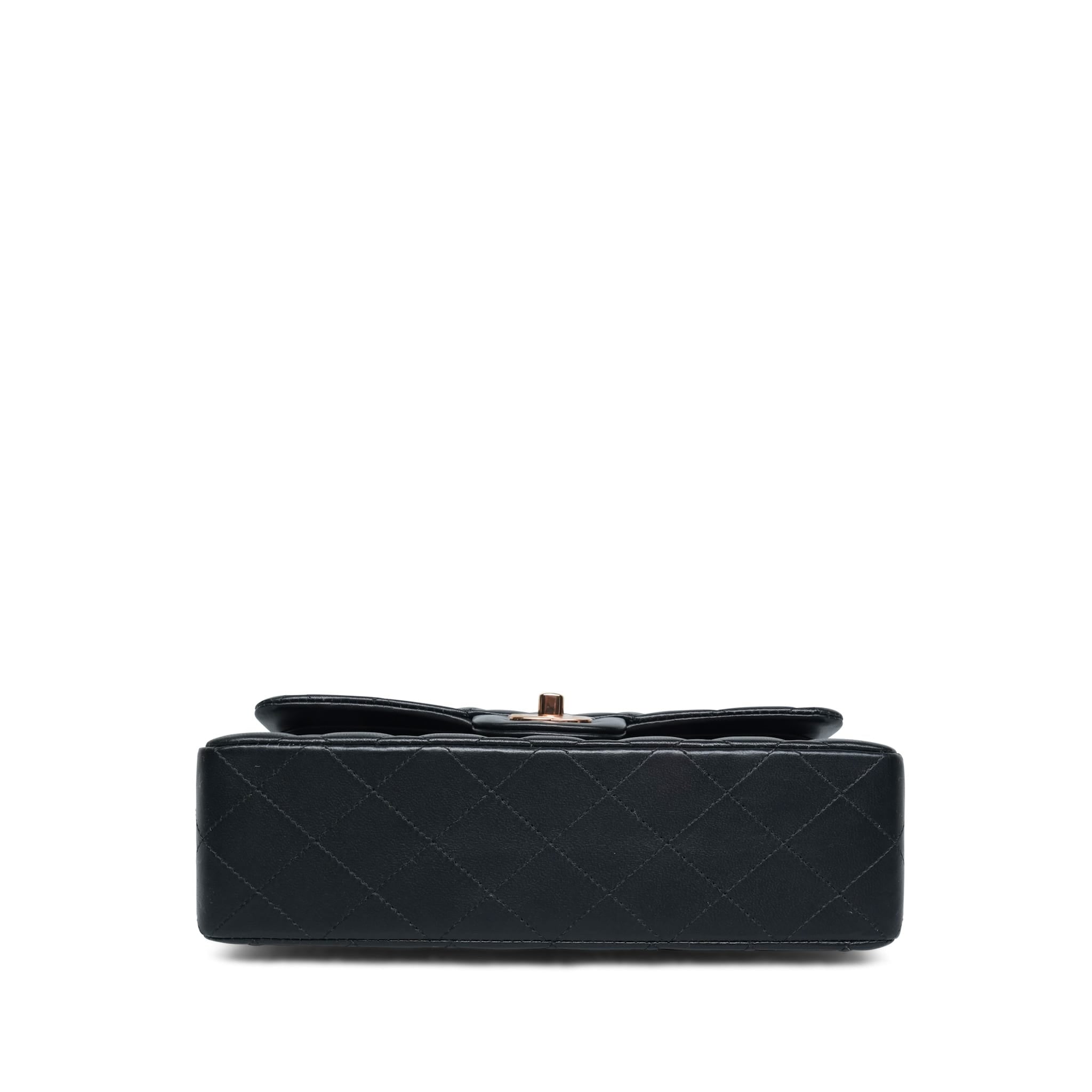 Product image 8 of 20: 21B Black Lambskin Quilted Classic Flap Small Rose Gold HW