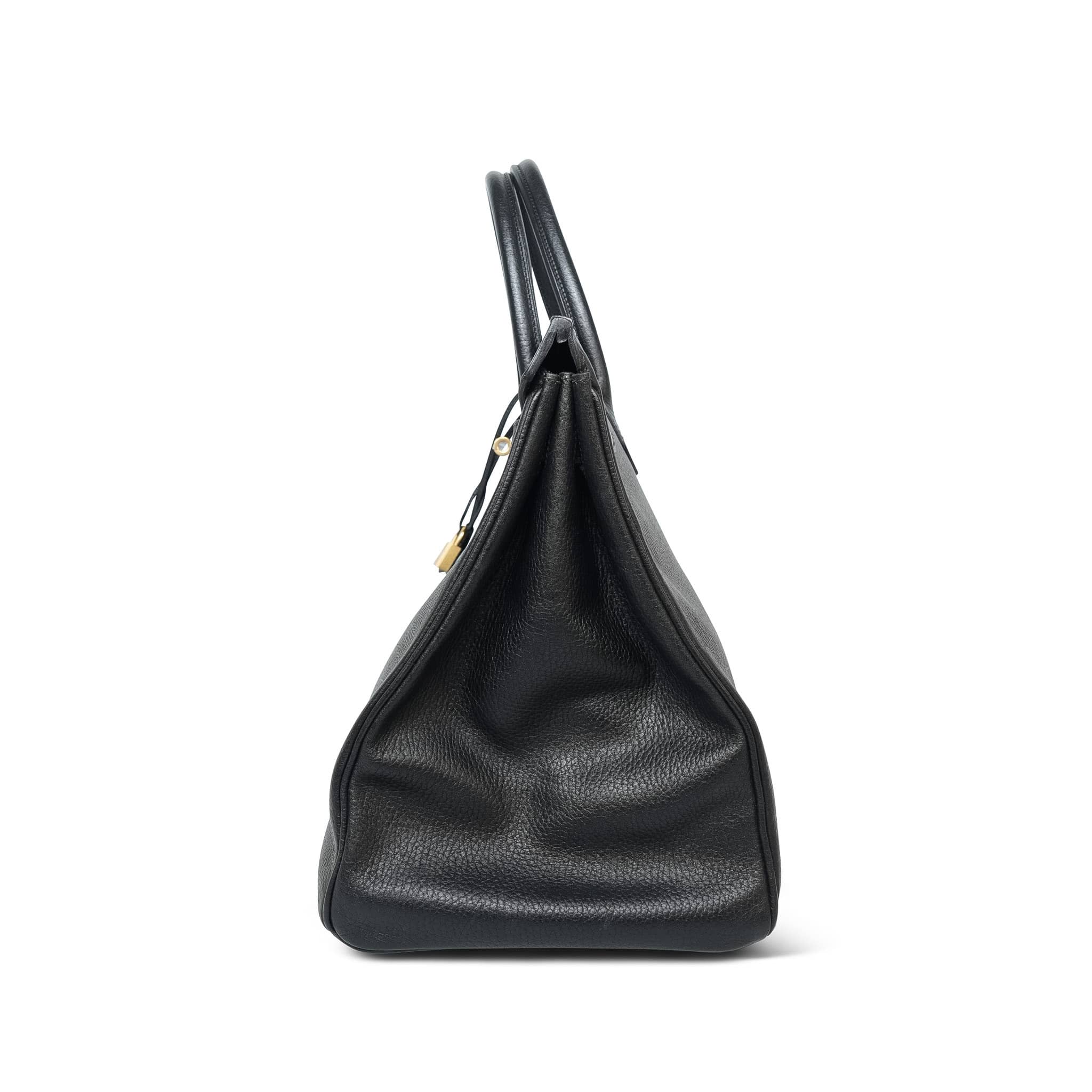 Product image 11 of 22: Birkin 40 Black Ardennes Gold Plated C Square Stamp