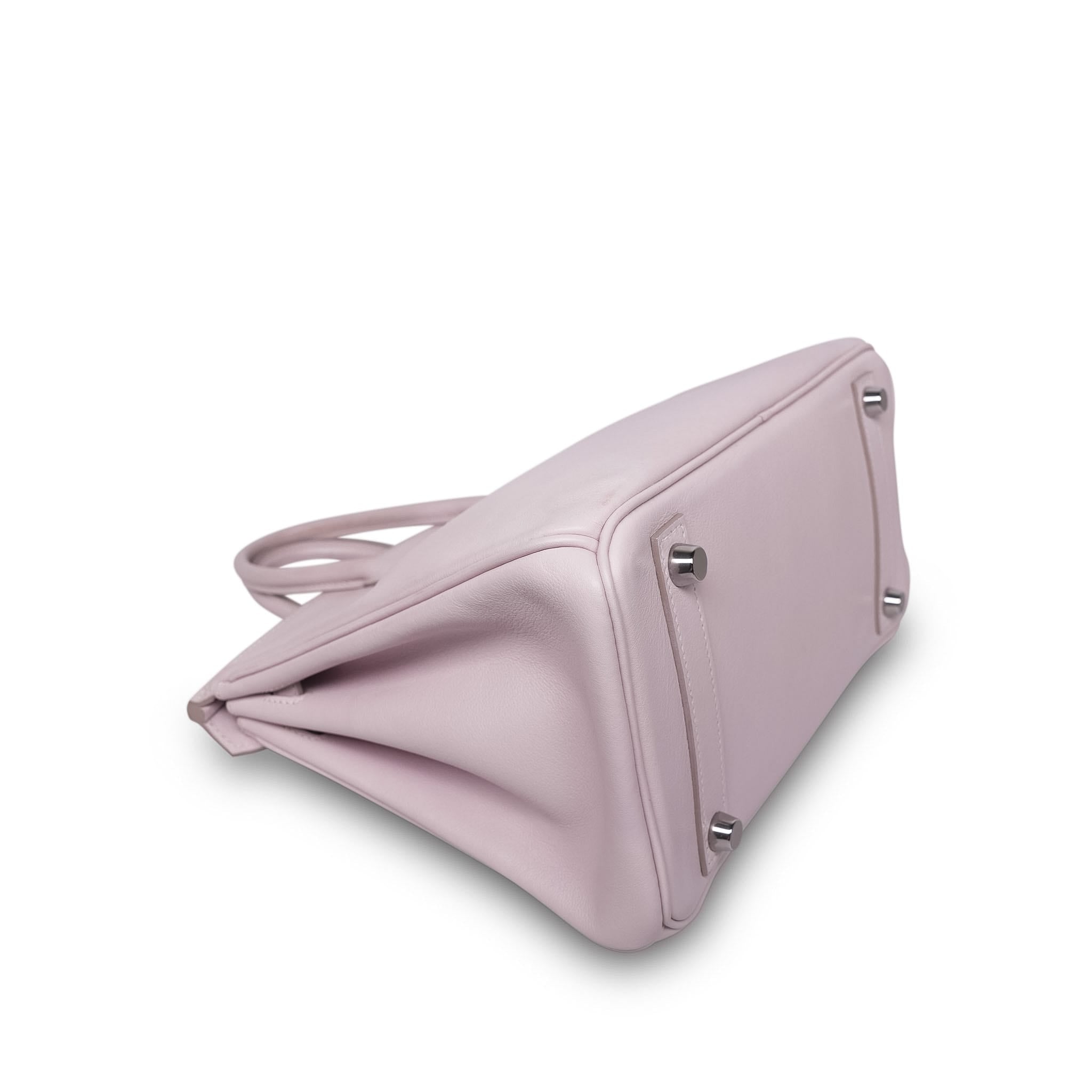 Product image 14 of 25: Birkin 25 Rose Dragee Swift Palladium Plated K Square Stamp