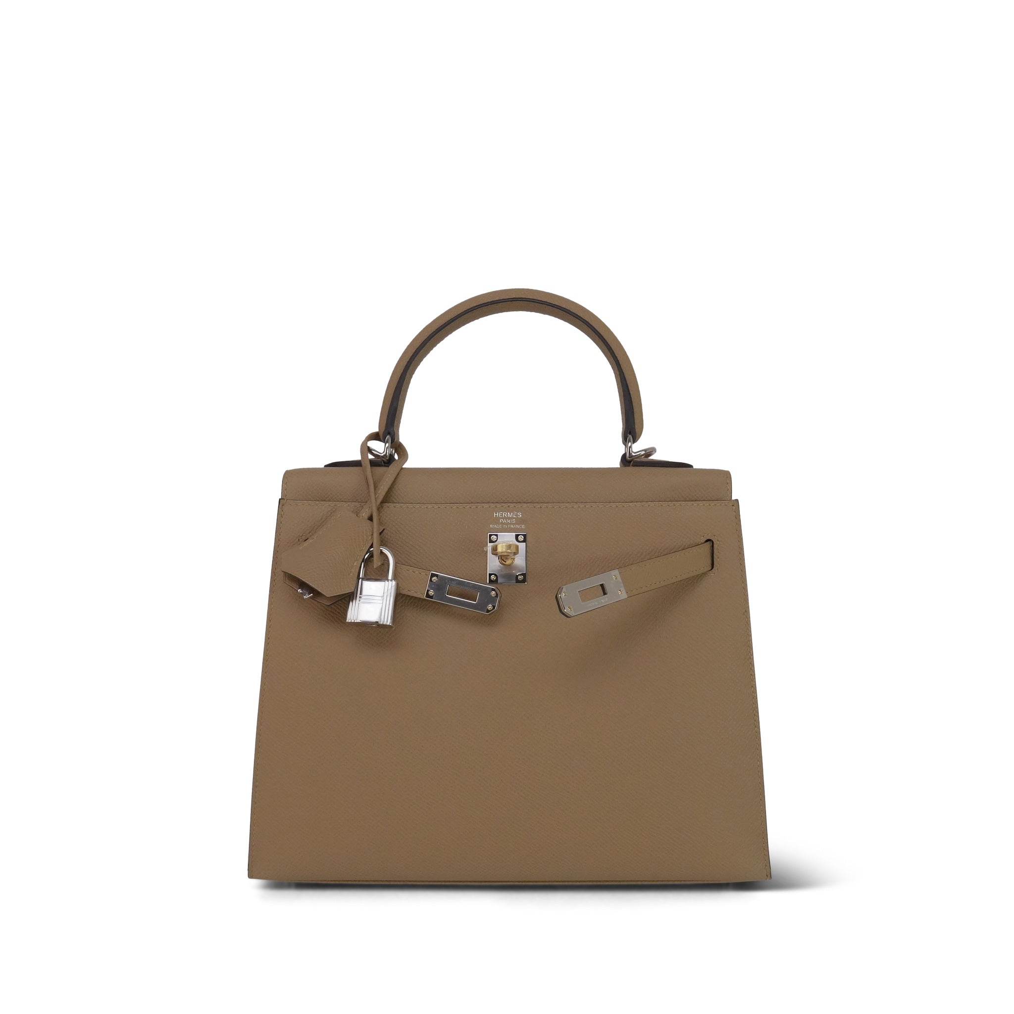 Kelly Sellier 25 Poussiere Epsom Electrum Plated K Stamp – REDELUXE