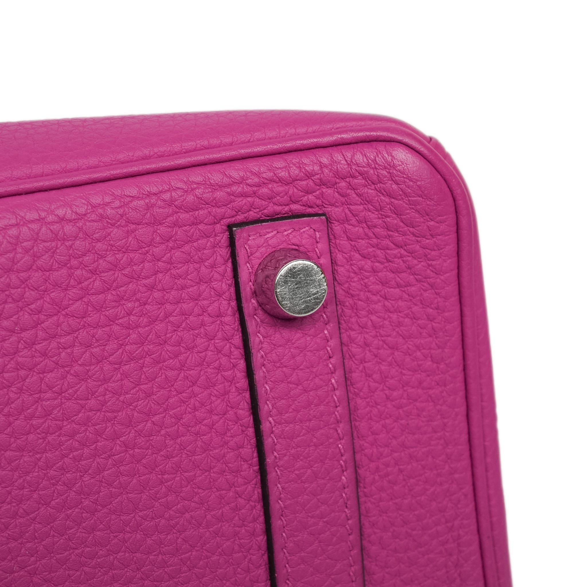 Product image 9 of 26: Birkin 25 Rose Pourpre Veau Togo Palladium Plated C Stamp