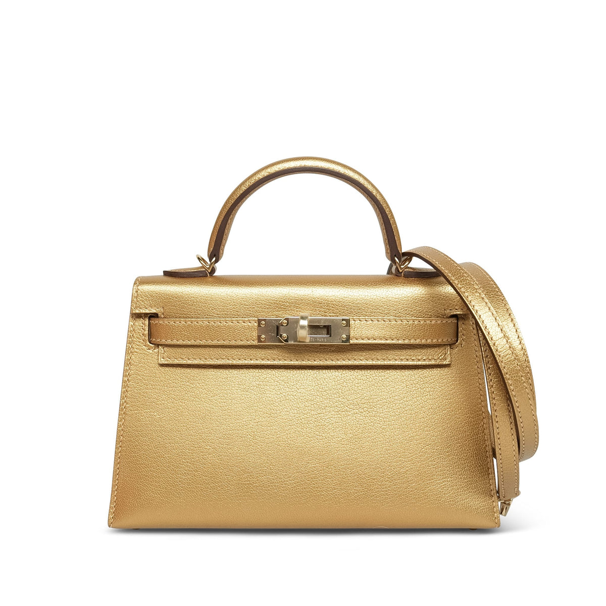 Kelly Sellier Mini Dore Chevre Chamkilight Permabrass Plated K Stamp