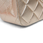Product image 15 of 23: Light Gold Metallic Lambskin Quilted Classic Flap Medium So Black Hardware