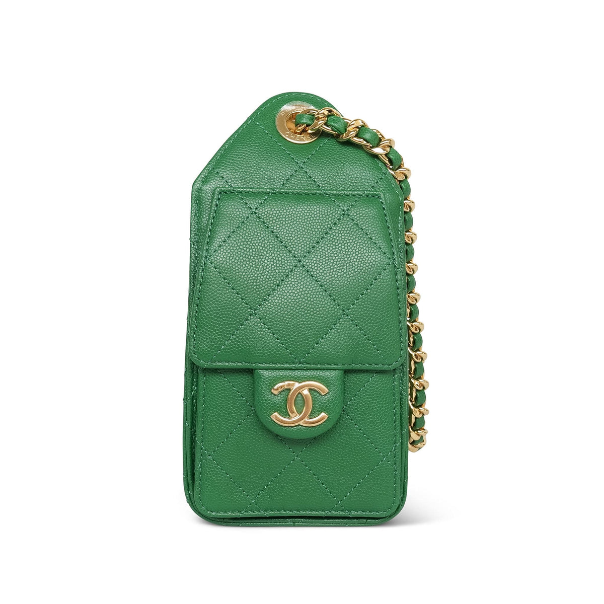 Green Caviar Quilted 25 Hobo Bag Mini Gold Hardware