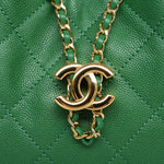 Product image 8 of 19: Green Caviar Quilted 25 Hobo Bag Mini Gold Hardware