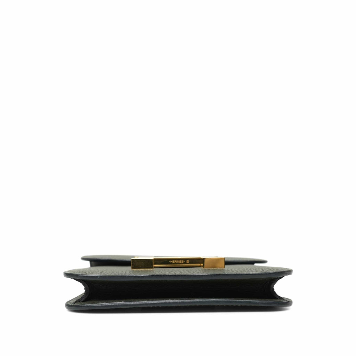 Constance Slim Wallet Vert De Gris Gold Plated Z Stamp