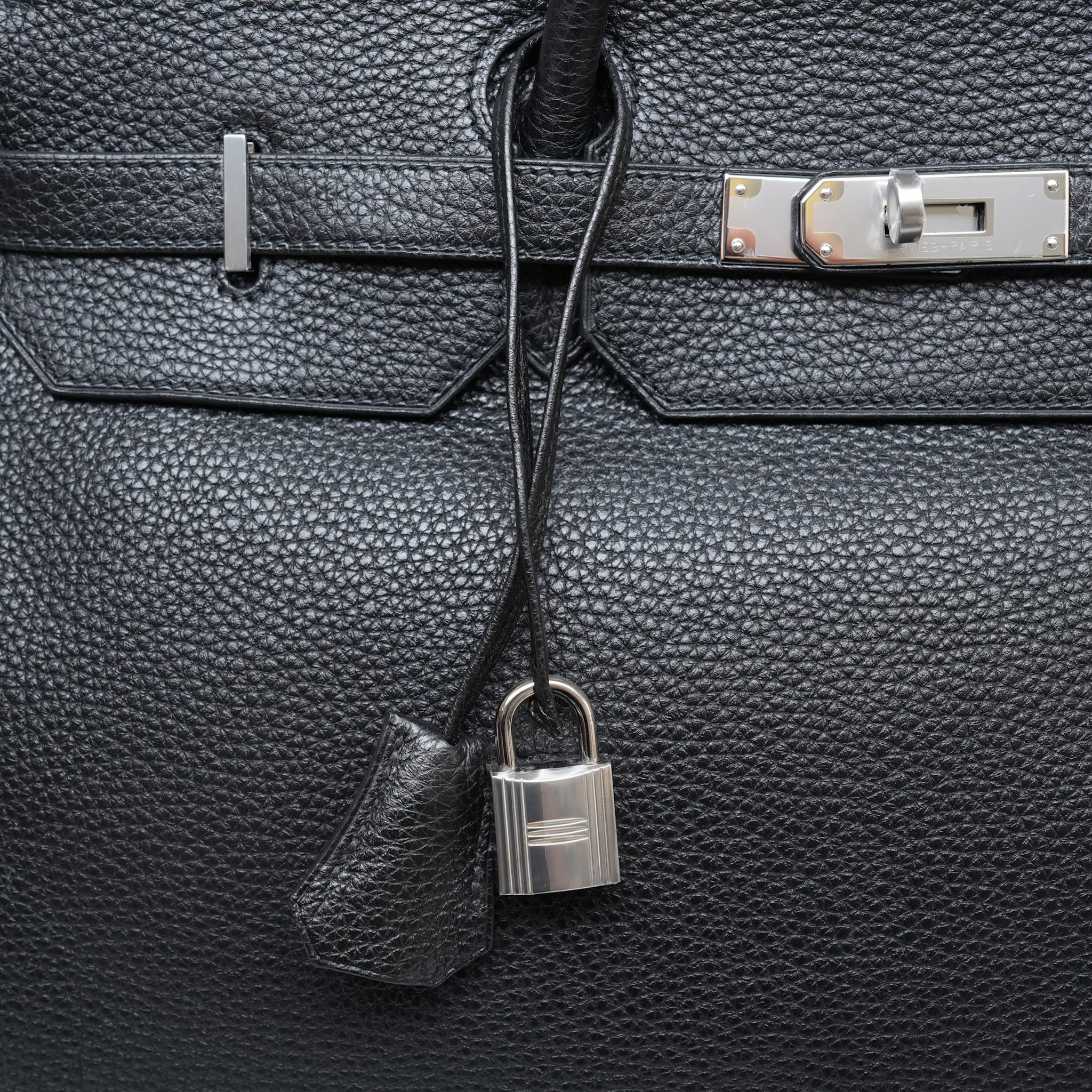 Product image 5 of 14: Birkin 40 Black Togo Palladium Plated O Square Stamp