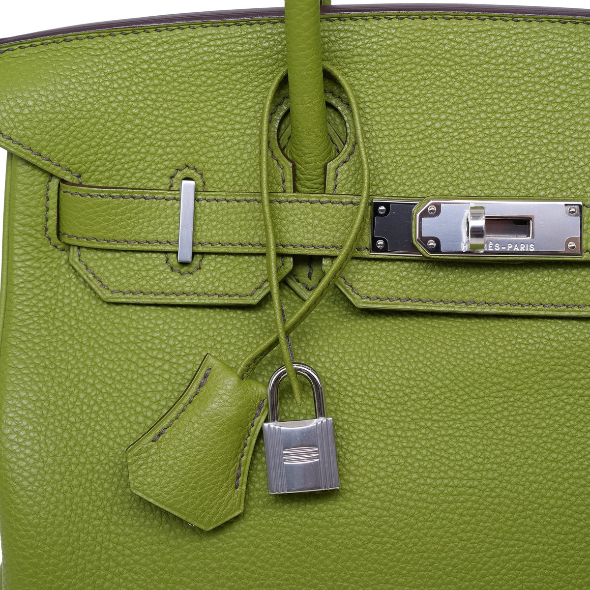 Birkin 30 Vert Anis Togo Palladium Plated M Square Stamp