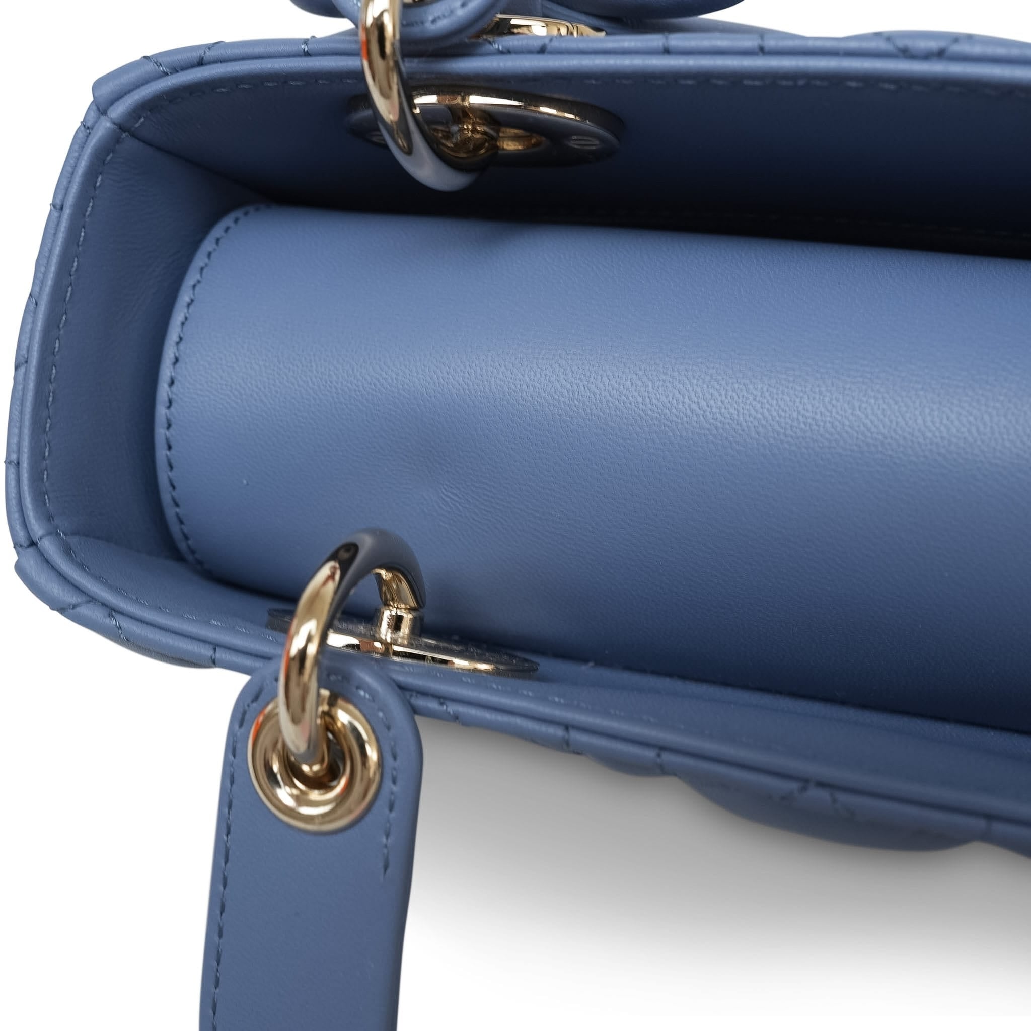 Product image 14 of 15: Dior Dark Blue Cannage Lambskin Lady Dior Small