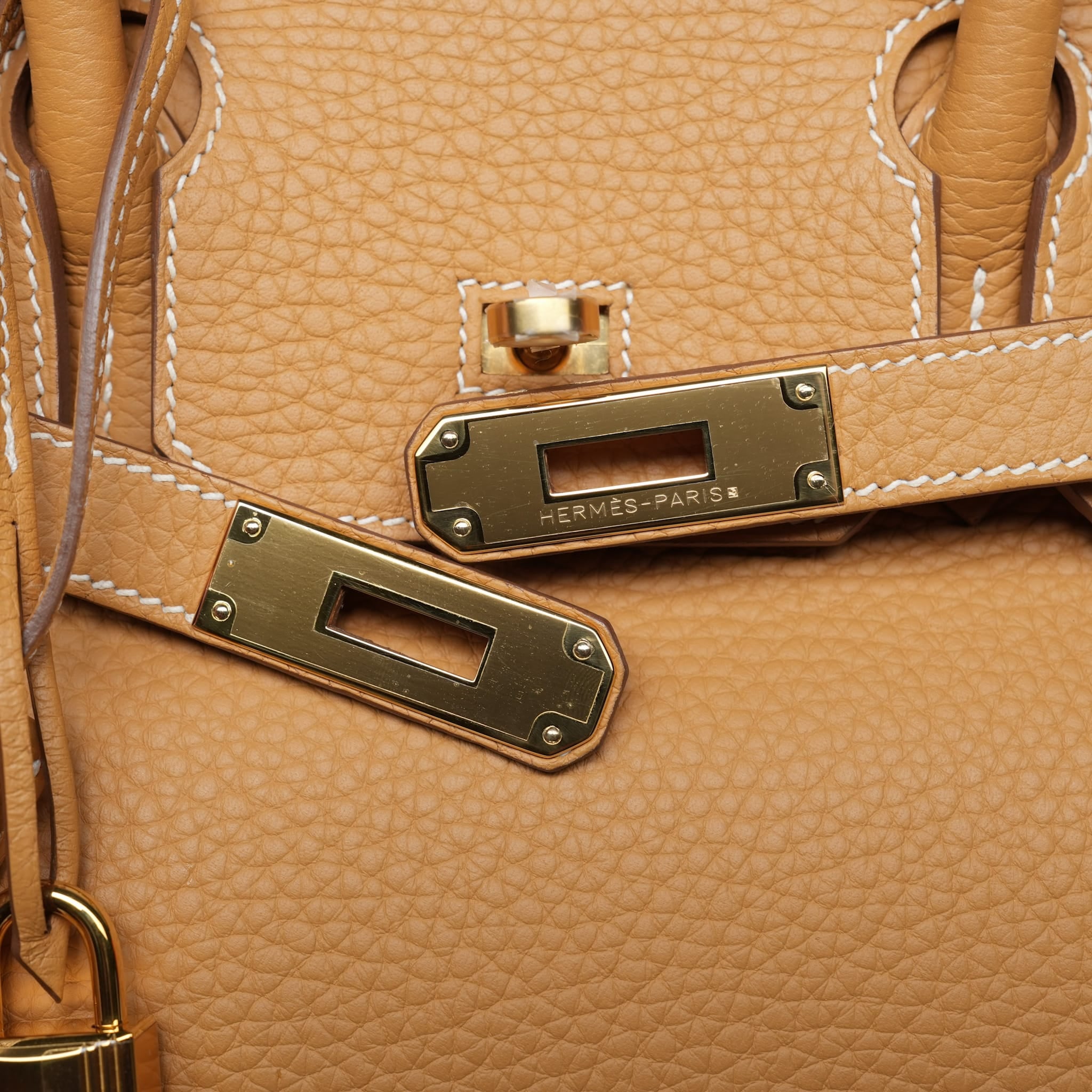 Product image 2 of 14: Birkin 30 Natural Sable Togo Gold Plated T Stamp