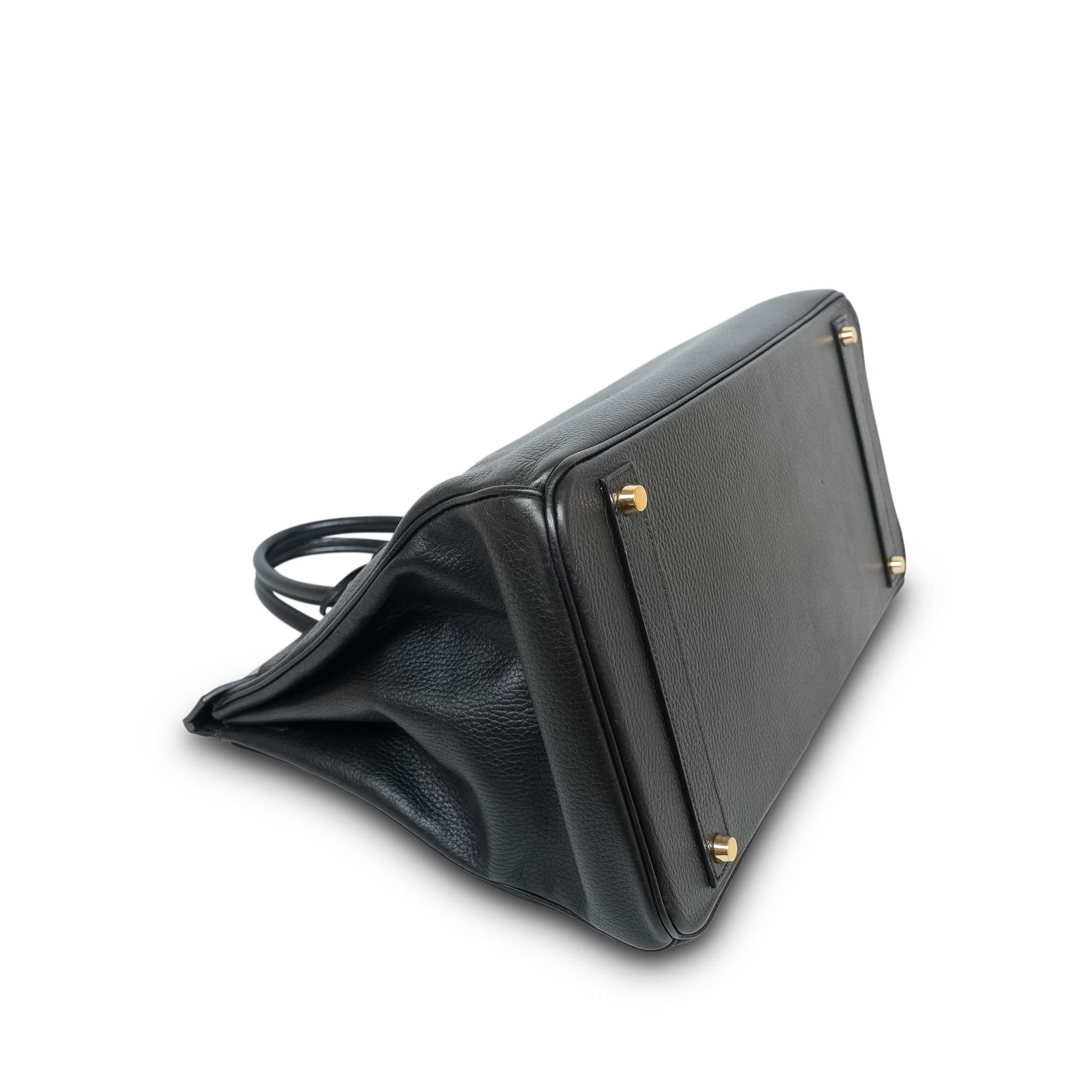 Product image 13 of 22: Birkin 40 Black Ardennes Gold Plated C Square Stamp