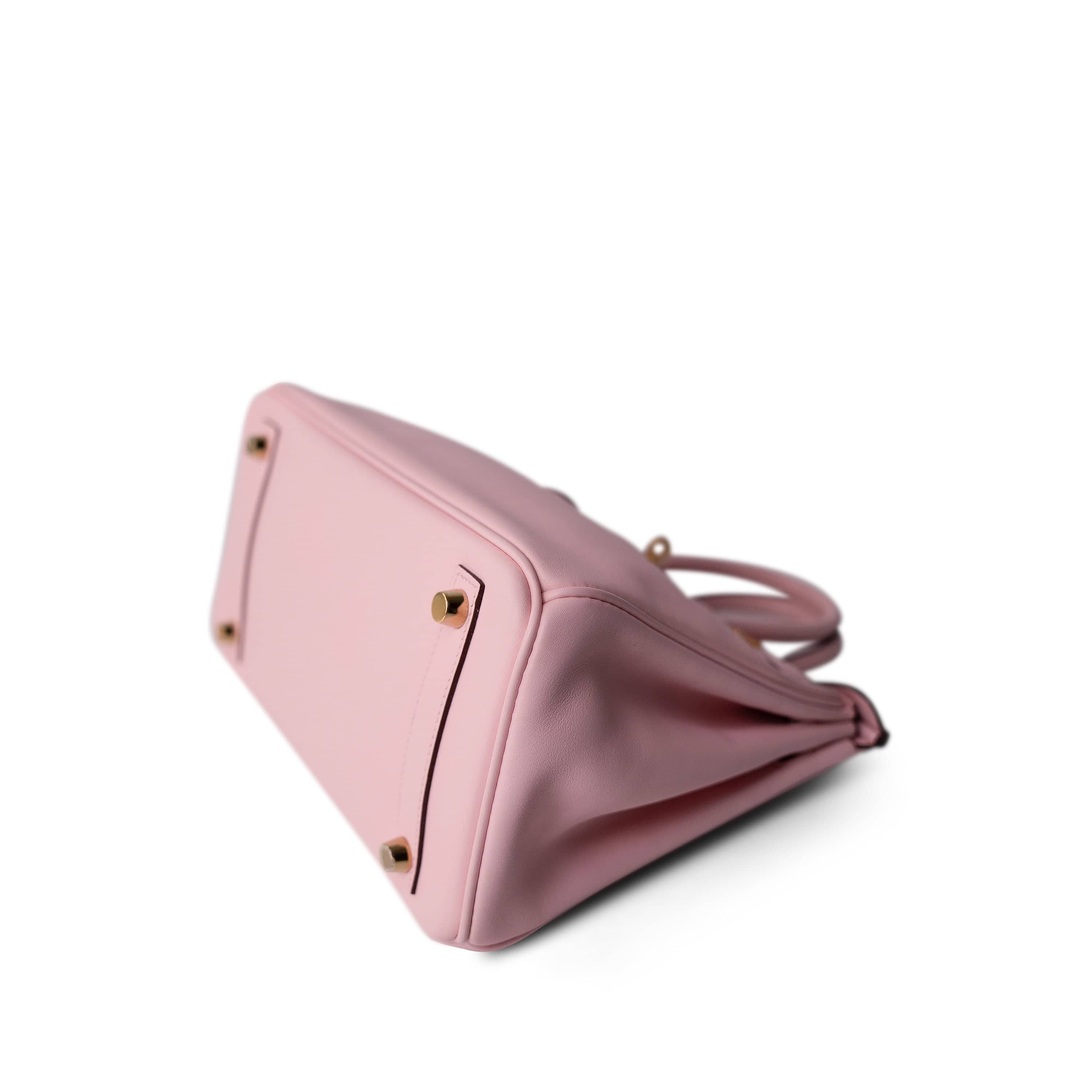 Birkin 25 Rose Sakura Swift Gold Plated X Stamp – REDELUXE