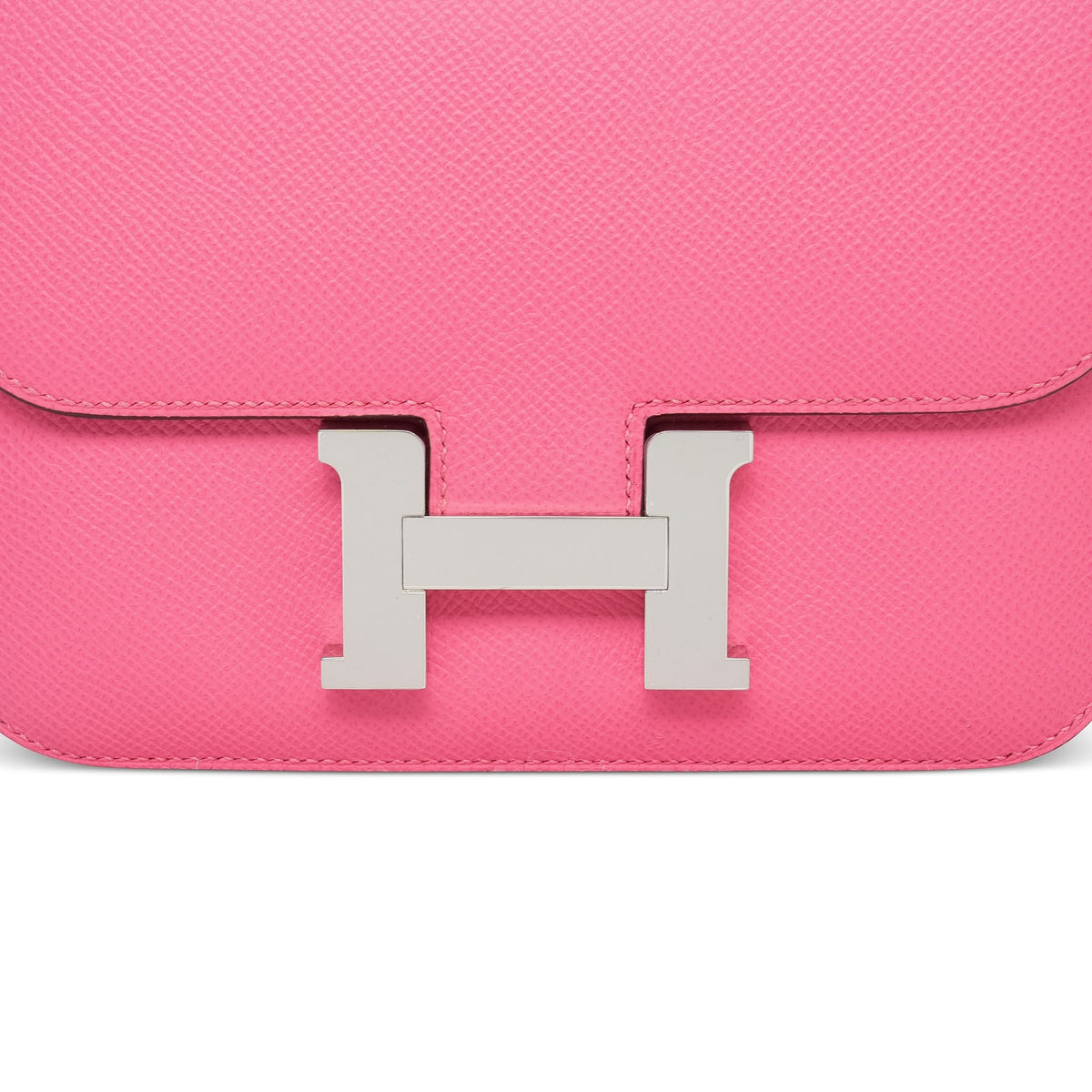 Constance 18 Rose Azalee Veau Epsom Palladium Plated D Stamp