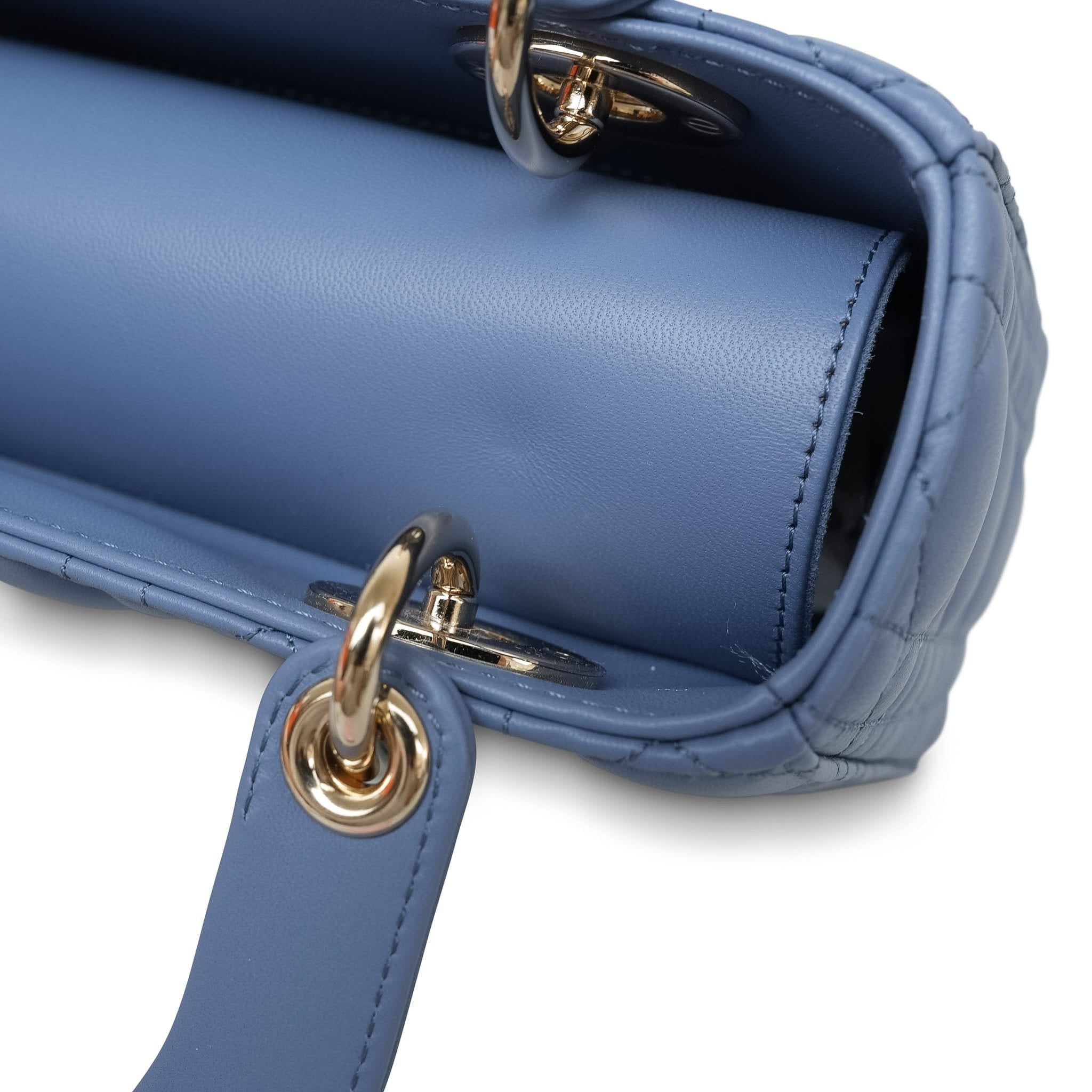 Product image 15 of 15: Dior Dark Blue Cannage Lambskin Lady Dior Small
