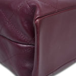 Product image 7 of 22: 26P Dark Burgundy Lambskin Quilted Maxi Hobo Shoulder Bag LGHW