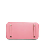 Product image 9 of 16: Birkin 25 Bi-Color Horseshoe (HSS) Rose Confetti/Turquoise Chevre Palladium Plated R Square Stamp