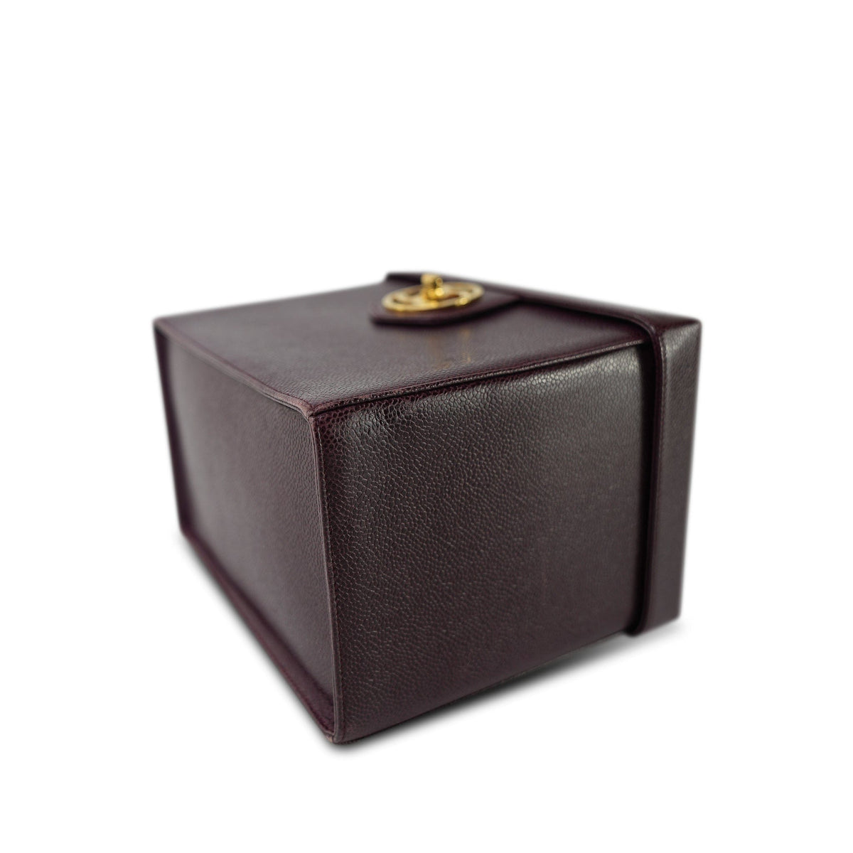Chanel Vintage Wine Red Vanity Case Caviar GHW