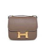 Product image 3 of 12: Constance 18 Etoupe Epsom Gold Plated B Stamp