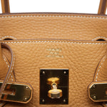 Product image 5 of 14: Birkin 30 Natural Sable Togo Gold Plated T Stamp