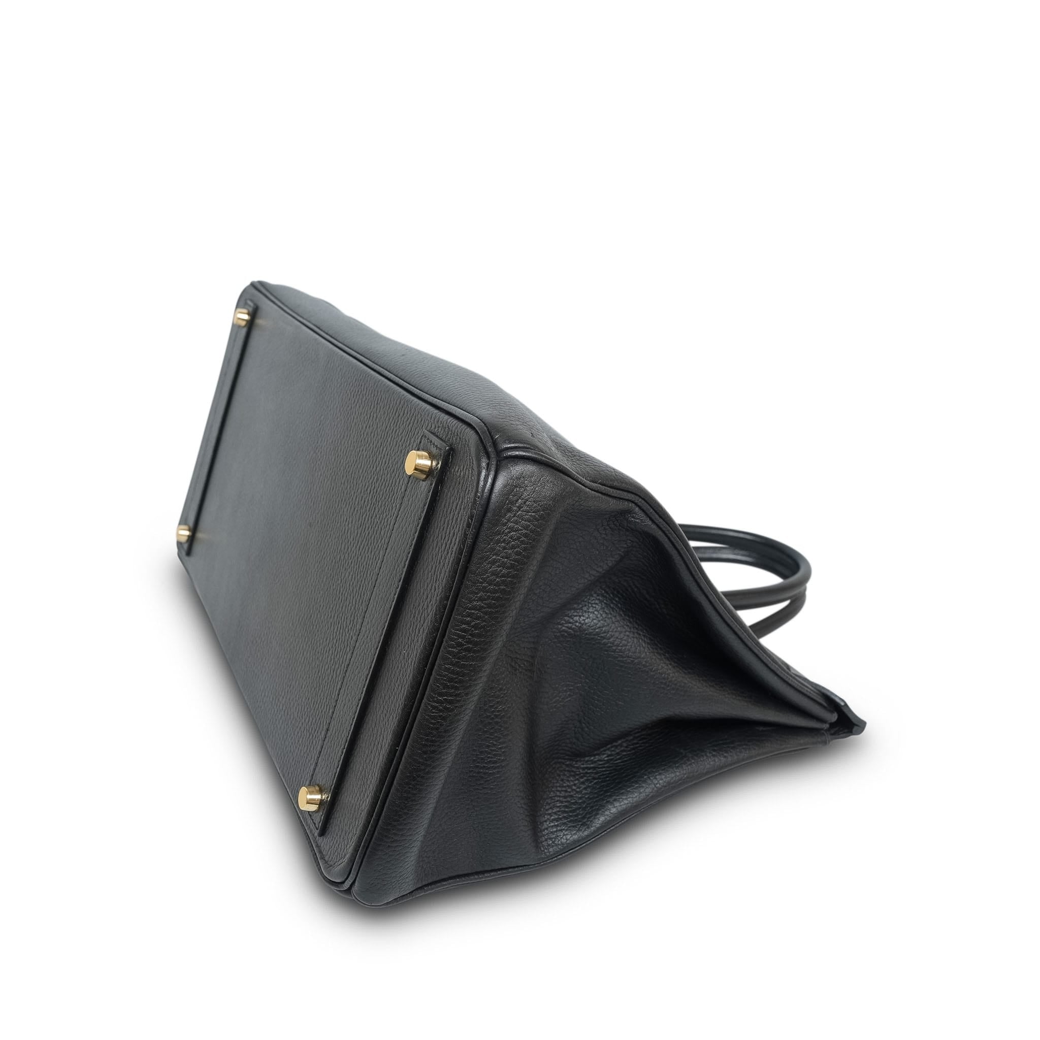 Product image 15 of 22: Birkin 40 Black Ardennes Gold Plated C Square Stamp