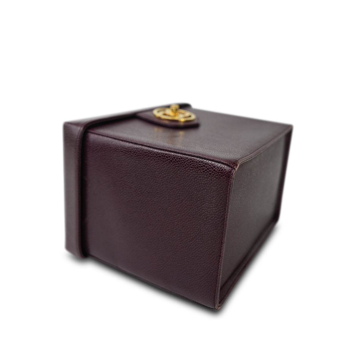 Chanel Vintage Wine Red Vanity Case Caviar GHW