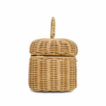 Product image 5 of 17: Braided Rattan Cruise Vanity Case Aged Gold Hardware