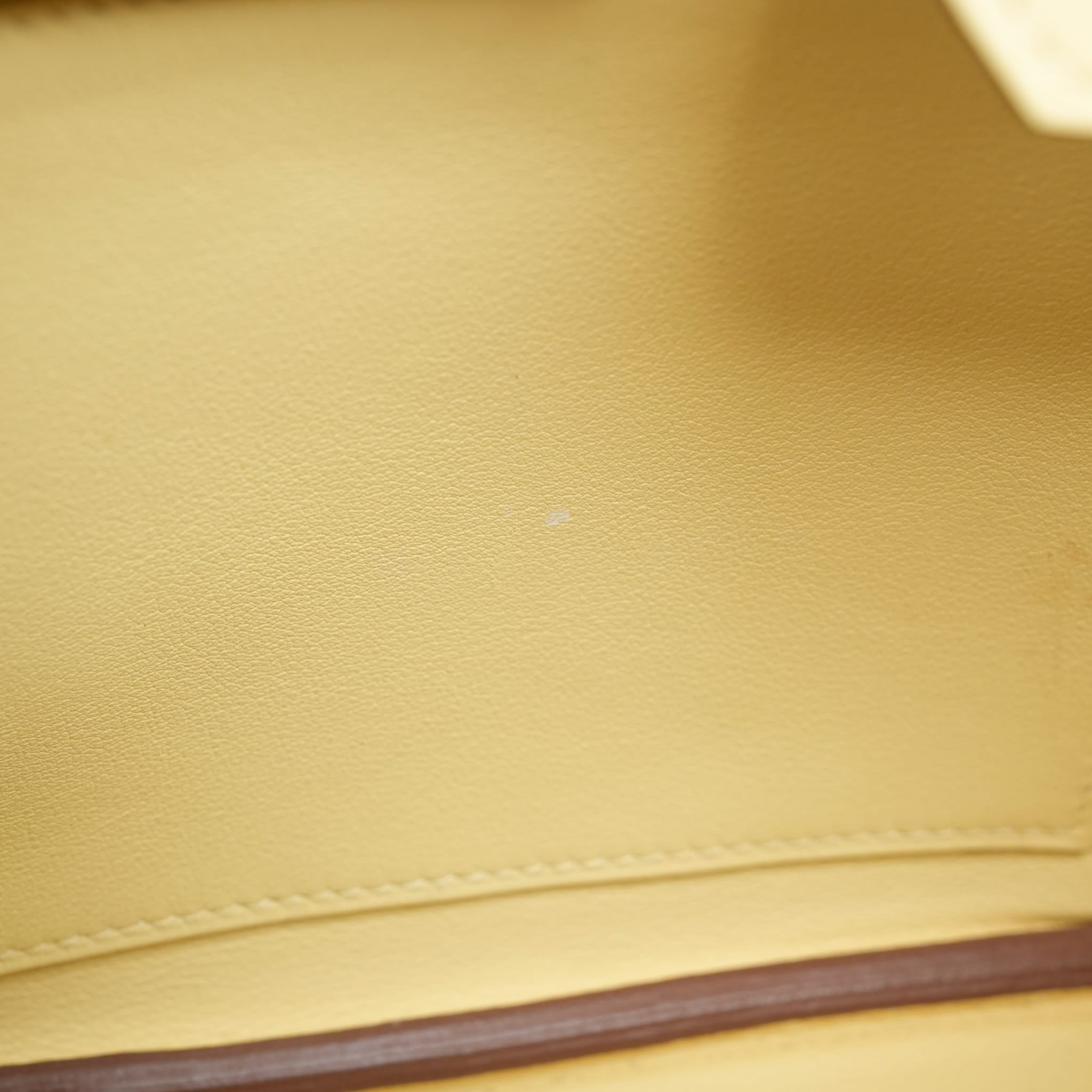 Birkin 25 Jaune Poussin Swift Palladium Plated T Stamp