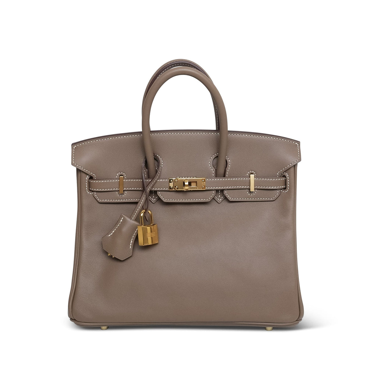 Birkin 25 Etoupe Swift Gold Plated A Stamp