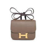Product image 1 of 12: Constance 18 Etoupe Epsom Gold Plated B Stamp
