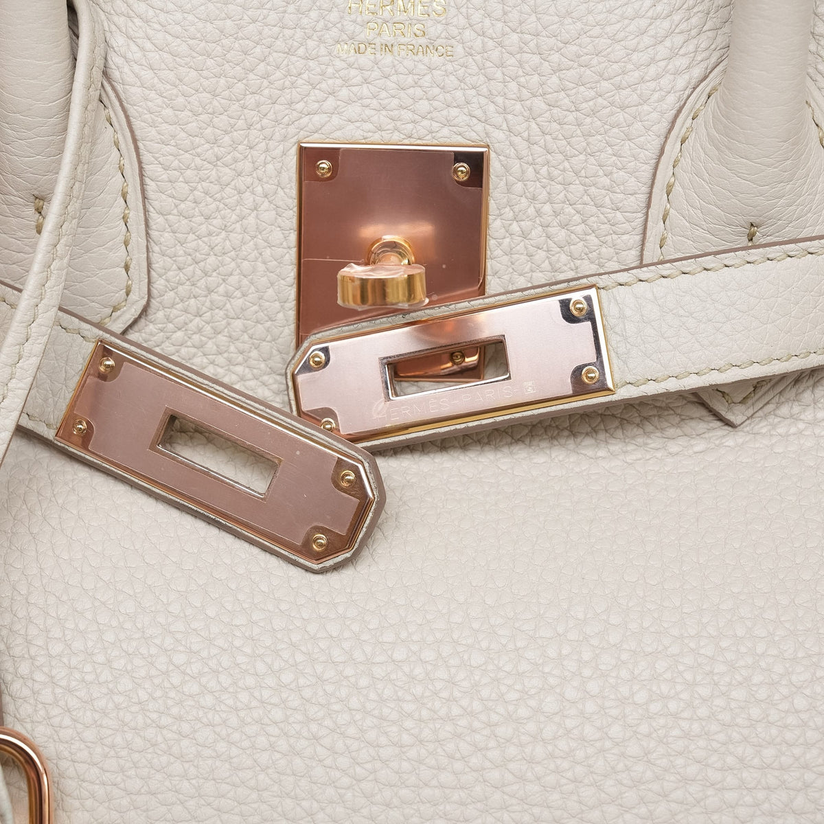 Birkin 30 Beton Togo Rose Gold Plated D stamp
