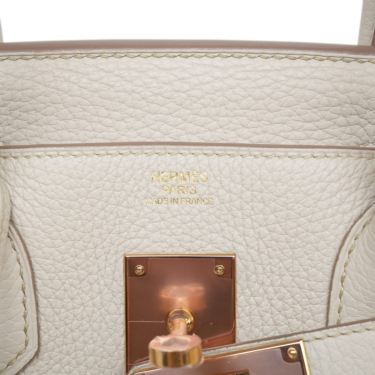 Birkin 30 Beton Togo Rose Gold Plated D stamp