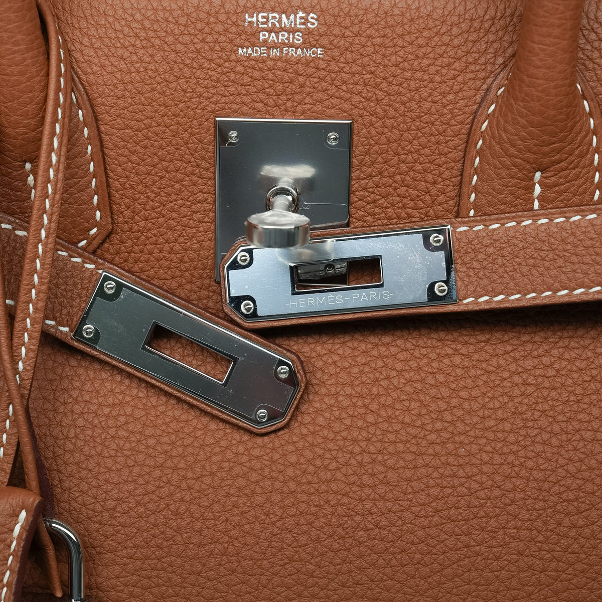 Birkin 30 Gold Veau Togo Palladium Plated C Stamp